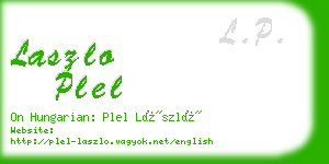 laszlo plel business card